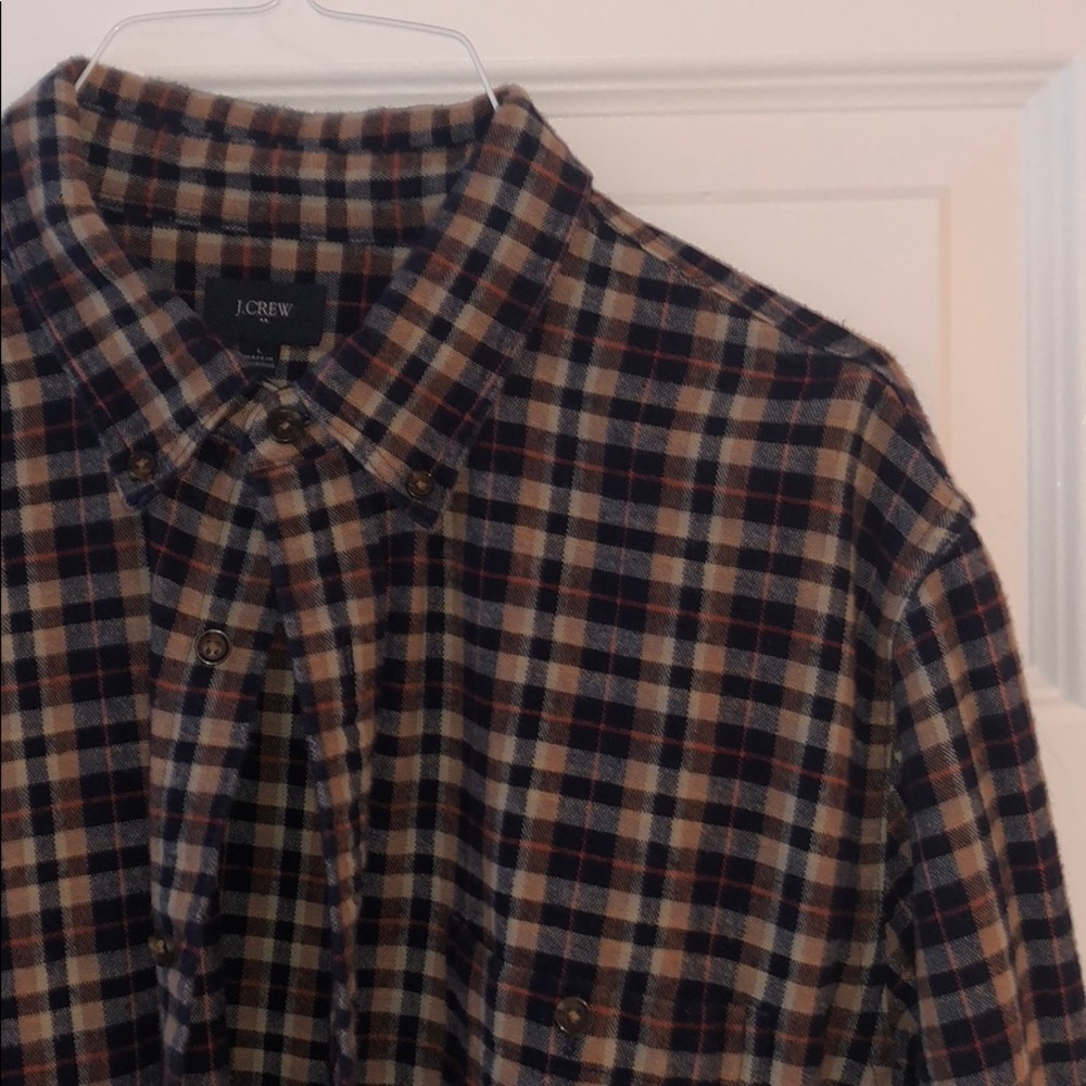 J. Crew cotton wool button down with elbow pads